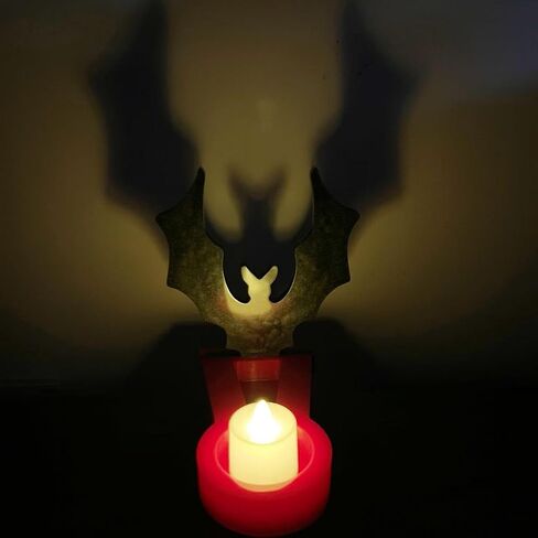 5Pcs Casting Shadow Candle Holder Resin Molds Silicone, Halloween Pumpkin Scarecrow Ghost Bat Shadow Resin Tealight Candle Holder Mold, Epoxy Molds for DIY Silicone Casting Mould Home Décor in Kuwait