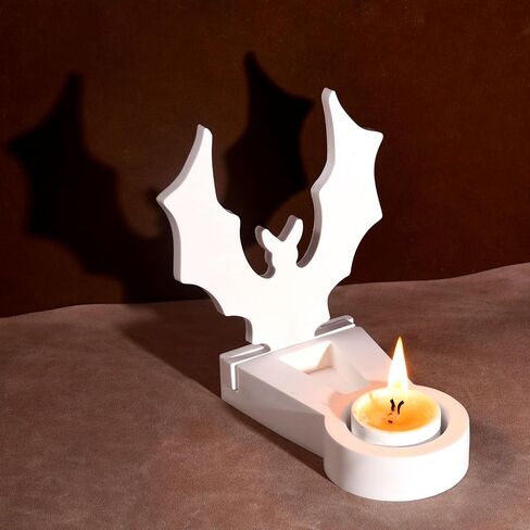5Pcs Casting Shadow Candle Holder Resin Molds Silicone, Halloween Pumpkin Scarecrow Ghost Bat Shadow Resin Tealight Candle Holder Mold, Epoxy Molds for DIY Silicone Casting Mould Home Décor in Kuwait