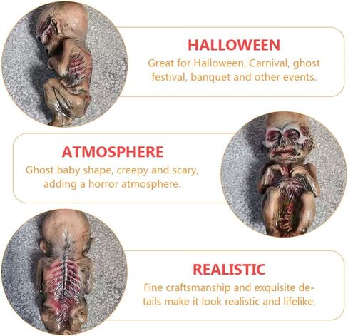 alipis مزح Zombie Doll Halloween Baby Doll Mummy تمثال شبح مخيف طفل زاحف للمنزل المسكونون غرفة تخطيط زخرفة الزخرفة الزومبي in Kuwait