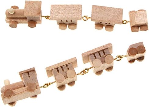 Toyvian Wooden Christmas Train 2pcs Christmas Train Decoration Miniature Set for s Village Miniature Topper s Ornaments s Tabletop Decoration in Saudi Arabia