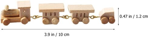 Toyvian Wooden Christmas Train 2pcs Christmas Train Decoration Miniature Set for s Village Miniature Topper s Ornaments s Tabletop Decoration in Saudi Arabia