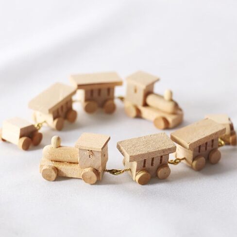 Toyvian Wooden Christmas Train 2pcs Christmas Train Decoration Miniature Set for s Village Miniature Topper s Ornaments s Tabletop Decoration in Saudi Arabia