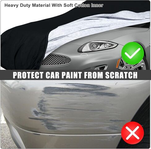 Waterproof Car Cover Compatible with 1996-2006 Jaguar XK8 / XKR Accessories, All Weather Classic Car Covers with Inner Cotton&Zipper Door for Snow Rain Protection in Saudi Arabia