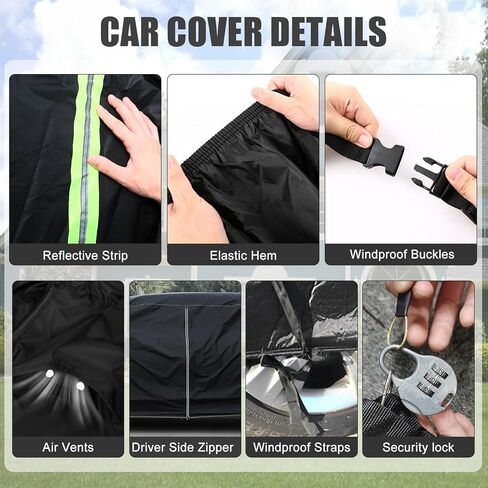 Waterproof Car Cover Compatible with 1996-2006 Jaguar XK8 / XKR Accessories, All Weather Classic Car Covers with Inner Cotton&Zipper Door for Snow Rain Protection in Saudi Arabia