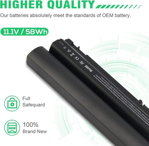 استبدال بطارية الكمبيوتر المحمول Futurebatt Performance لسلسلة Dell Latitude E6120 E6220 E6230 E6320 E6320xfr E6330 E6430s، p/n 312-1241 312-1242 FRROG [Li-ion 11.1v 5200mah] in Kuwait