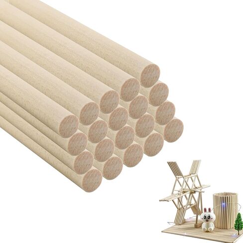 20 PCS قضبان واضحة خشبية ، 3/4 × 12 بوصة قضبان صغيرة من الصلبة الخشبية غير المكتملة من خشب الخشب الصلب غير المكتمل لصياغة DIY ، الفنون in Saudi Arabia