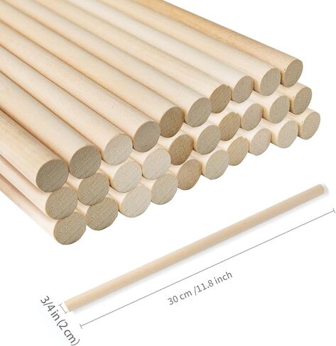 20 PCS قضبان واضحة خشبية ، 3/4 × 12 بوصة قضبان صغيرة من الصلبة الخشبية غير المكتملة من خشب الخشب الصلب غير المكتمل لصياغة DIY ، الفنون in Saudi Arabia
