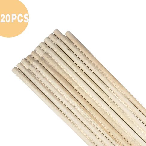 20 PCS قضبان واضحة خشبية ، 3/4 × 12 بوصة قضبان صغيرة من الصلبة الخشبية غير المكتملة من خشب الخشب الصلب غير المكتمل لصياغة DIY ، الفنون in Saudi Arabia