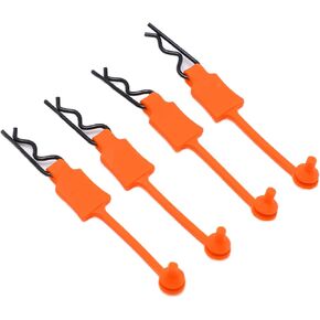 DILWE RC CLIP CLIP RETAINER ، 4pcs 1/10 RC Car Shell Bolt ، RC CAR COR Shell Clip Clip Model Car Car Clips Clips متوافق مع ARRMA AXIAL SCX10 REDCAT GEN8 RC CAR RC (Orange) in Kuwait