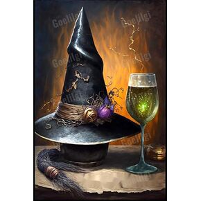 Witch's Kitchen Diamond Painting Kits Fall And Winter Gift For All Beginners,Round Diamonds Embroidery Painting Art On Canvas 5d Diamond Painting 8x12 In Taste Living Room Decor Store Club Decor in Saudi Arabia