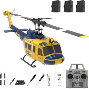 RC ERA C032 UH-1 Huey RC Helicopter ، 1:48 Scale بدون فرش من الهروب من 6 محاور Gyro 6ch التحكم العسكري المروحية العسكرية ثلاثية الأبعاد. in Kuwait