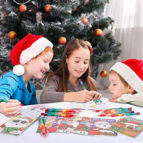 Benlouis 24 Fall Mini Activity Books with 24 Crayons for Kids Ages 4-8-16 Autumn Party Party Favors Bulk مختلف لعبة الدماغ لأنشطة سفر في الفصول in Saudi Arabia