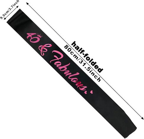 40 & Fabulous Birthday Sash ، 40 Homts Advict the Women for Women ، Funny 40th Party Party Compiles ، Black+ Pink (40 & Fabulous) in Kuwait