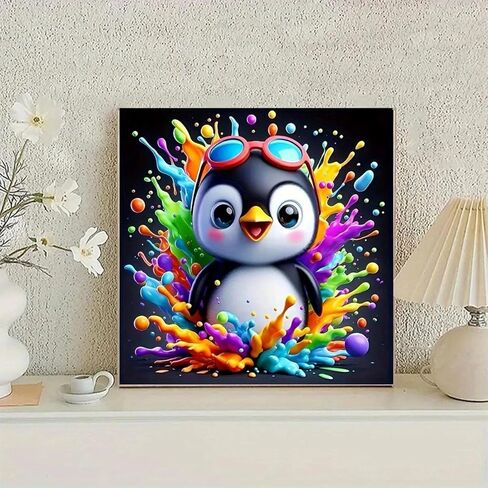 طقم الطلاء الماسي Round Round Round Round Round Round - موضوع كامل للحيوانات ، فنون التطريز ، ديكور الجدران على القماش 11.8x11.8 بوصة in Kuwait