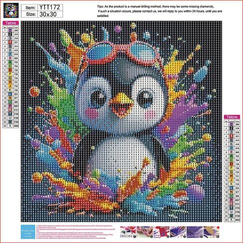 طقم الطلاء الماسي Round Round Round Round Round Round - موضوع كامل للحيوانات ، فنون التطريز ، ديكور الجدران على القماش 11.8x11.8 بوصة in Kuwait