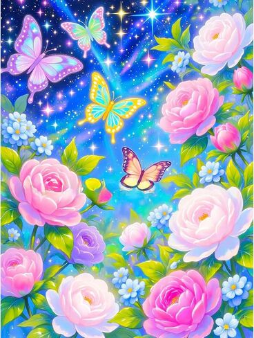 Diamond Art Kits for Adults Beginner, Moonlight Landscape 5D Diamond Painting Kits for Adults, DIY Round Full Drill Gem Art Painting and Crafts for Gift Home Wall Decor 12x16 Inch in Saudi Arabia