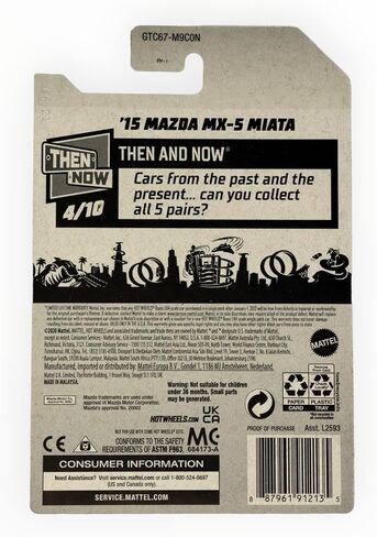 Hot Wheels '15 Mazda MX-5 Miata, [Gray] 129/250 Then and Now 4/10 in Saudi Arabia