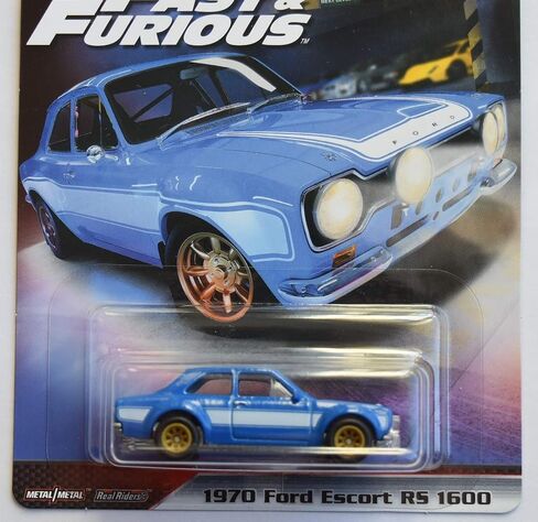 Hot Wheels Fast & Furious Premium Fast Imports, Blue 1970 Ford Escort Rs 1600 3/5 in Saudi Arabia