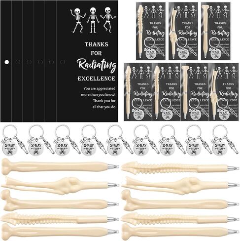10 Set X-Ray Technologist Week Gift Bulk Bone Pen National Radiologic Technology Week Thank You Keychain Appreciation Gift for Radiologic Technologist Technician Employee Coworker Christmas in Saudi Arabia