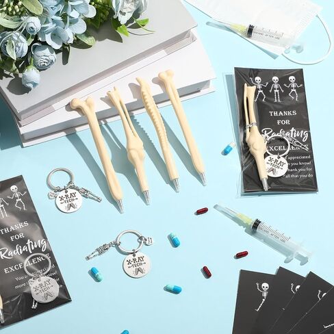 10 Set X-Ray Technologist Week Gift Bulk Bone Pen National Radiologic Technology Week Thank You Keychain Appreciation Gift for Radiologic Technologist Technician Employee Coworker Christmas in Saudi Arabia