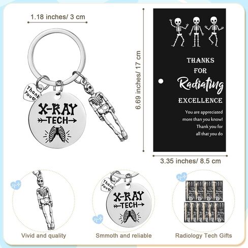 10 Set X-Ray Technologist Week Gift Bulk Bone Pen National Radiologic Technology Week Thank You Keychain Appreciation Gift for Radiologic Technologist Technician Employee Coworker Christmas in Saudi Arabia