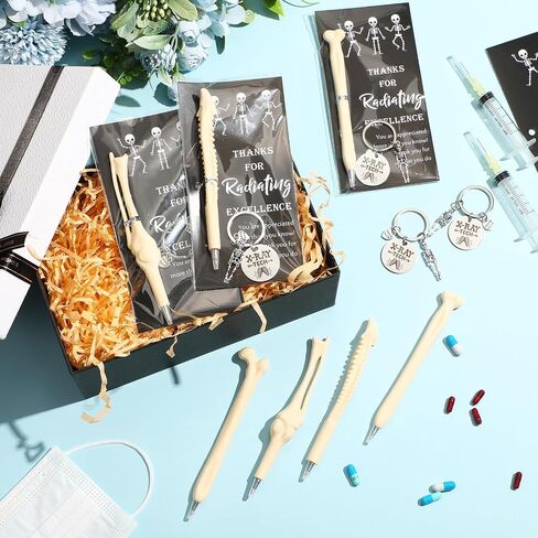 10 Set X-Ray Technologist Week Gift Bulk Bone Pen National Radiologic Technology Week Thank You Keychain Appreciation Gift for Radiologic Technologist Technician Employee Coworker Christmas in Saudi Arabia