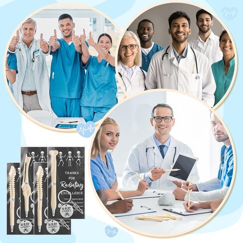 10 Set X-Ray Technologist Week Gift Bulk Bone Pen National Radiologic Technology Week Thank You Keychain Appreciation Gift for Radiologic Technologist Technician Employee Coworker Christmas in Saudi Arabia