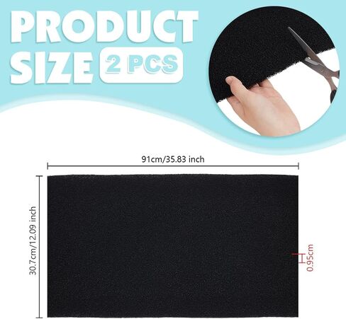 OLYCRAFT 2Pcs Activated Carbon Media Pad 30ppi Pre Filter Carbon Sponge Pads Cuttable Activated Carbons Media Pad Aquarium Sponge Filter Pads for Fish Tank Filters Aquarium-36x12x0.4 Inch in Saudi Arabia