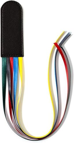 Ribbon Bookmarks Leather Bookmarks Creative Book Markers Bible Page Markers with 5 Color Ribbons for Book Reading, Book Accessories (Black) in Saudi Arabia