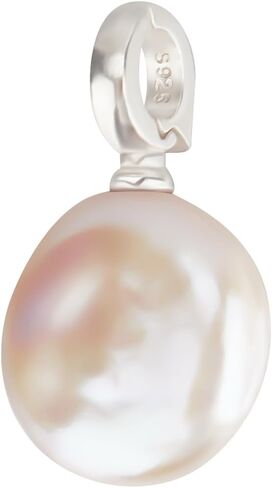 Beebeecraft 1 Box 1Pc Freshwater Pearls Charms Natural Baroque Keshi Pearl Pendants with 925 Sterling Silver Eye Pin Bail Peg for Bracelet Necklace Jewellery Making in Saudi Arabia