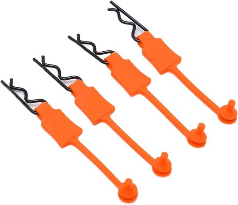 DILWE RC CLIP CLIP RETAINER ، 4pcs 1/10 RC Car Shell Bolt ، RC CAR COR Shell Clip Clip Model Car Car Clips Clips متوافق مع ARRMA AXIAL SCX10 REDCAT GEN8 RC CAR RC (Orange) in Kuwait