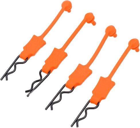 DILWE RC CLIP CLIP RETAINER ، 4pcs 1/10 RC Car Shell Bolt ، RC CAR COR Shell Clip Clip Model Car Car Clips Clips متوافق مع ARRMA AXIAL SCX10 REDCAT GEN8 RC CAR RC (Orange) in Kuwait