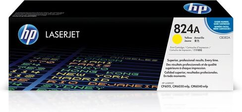 HP 824A Yellow Toner Cartridge | Works with HP Color LaserJet CM6030 MFP, CM6040 MFP, HP Color LaserJet CP6015 Series | CB382A in Saudi Arabia