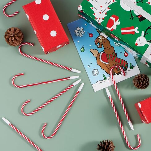 JOYIN 24 Pcs Christmas Candy Cane Ball Point Pens for Kids Gift, Xmas Pen Bulk for Christmas Stocking Stuffers, Teacher Student Gifts Classroom Supplies Carnival Prize Goodie Bag Fillers in Saudi Arabia