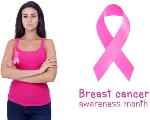AISENO 100 Pcs Pink Ribbon Pins Breast Cancer Awareness Fundraising Lapel Pins Buttons Caring Charity Public & Social Event Public Welfare Party Supplies Memorials Activity Survivor Campaign Party in Saudi Arabia
