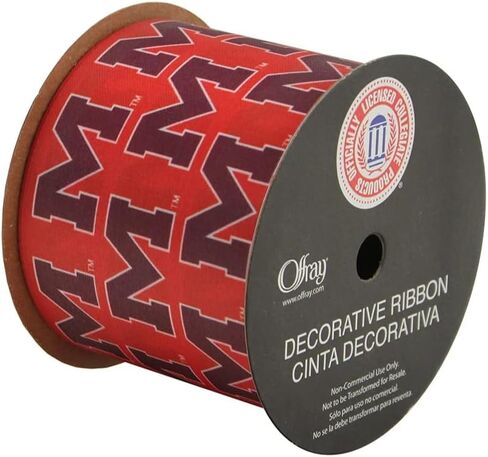Generic 2.5"" Red Officially Licensed Mississippi Ribbon by 9-Feet - Red, Blue in Saudi Arabia