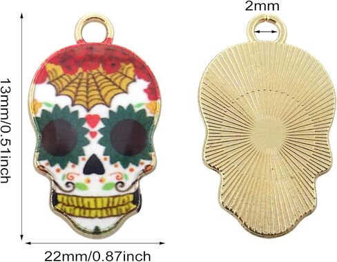 HONBAY 24PCS MENAMEL SKULL SHARMS SHARMS FOR MONDANT OR DIY CRAINTS in Saudi Arabia