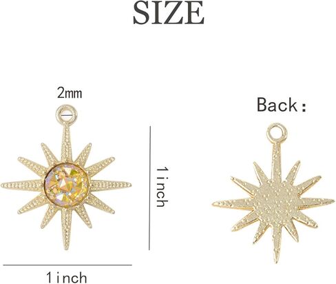 30 PCS SUN SHARMS لصنع المجوهرات ، معلقات سبيكة عتيقة لأقراط سوار القلادة. in Kuwait