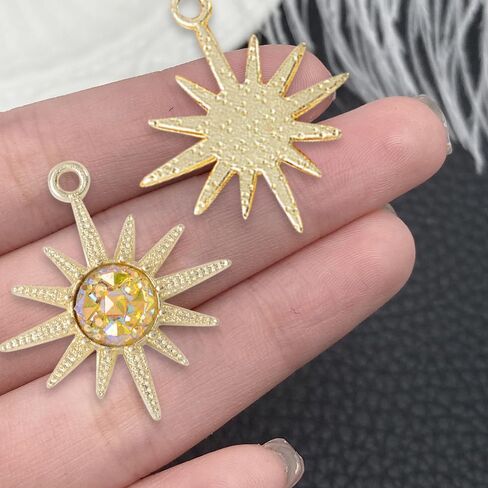 30 PCS SUN SHARMS لصنع المجوهرات ، معلقات سبيكة عتيقة لأقراط سوار القلادة. in Kuwait