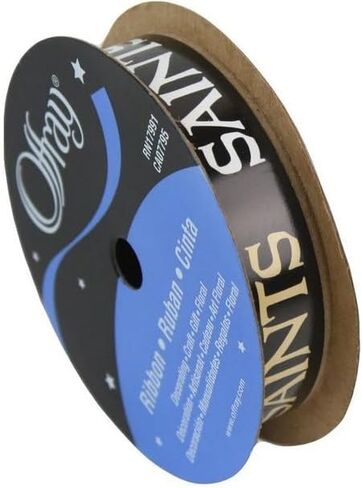 New Orleans Football Ribbon 5/8 "بمقدار 9 أقدام من البوليستر in Saudi Arabia