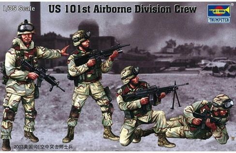 Trumpeter US 101st Airborne Division Crew Figure Set, Scale 1/35, 4-Pack in Saudi Arabia