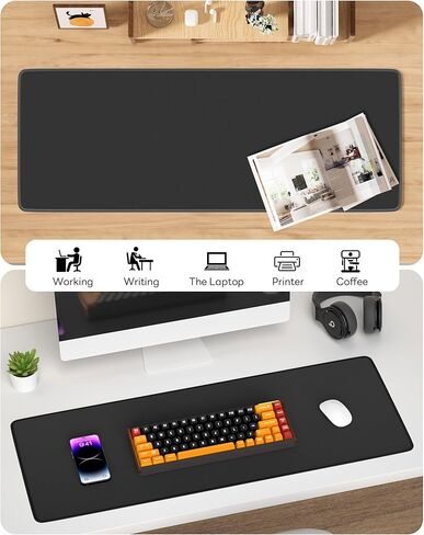 Floral Mouse Pad, 31.5 x 11.8 Large Desk Mat with Stitched Edges & Non-Slip Base, Mousepad for Office, Home, Work, Night Flowers in Kuwait