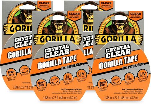 شريط قناة إصلاح Crystal Crystal Gorilla ، 1.88 "× 9 YD ، واضح ، (حزمة 4) in Saudi Arabia