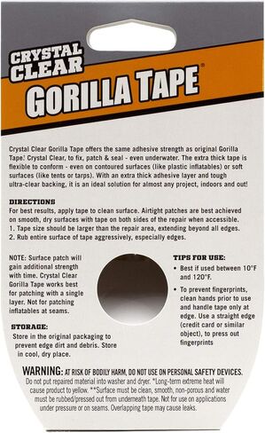 شريط قناة إصلاح Crystal Crystal Gorilla ، 1.88 "× 9 YD ، واضح ، (حزمة 4) in Saudi Arabia