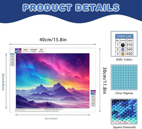 Texori 5d الماس مجموعات فن للبالغين 12x16inch مربع كامل الحفر DIY زهرة in Saudi Arabia
