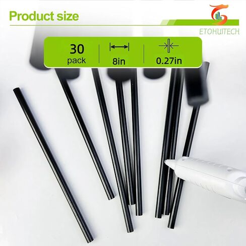 ETOHUITECH Transparent Glue Stick EVA Material Adhesive 30pack 0.27inch*8inch (50, Transparent Glue Stick) in Saudi Arabia