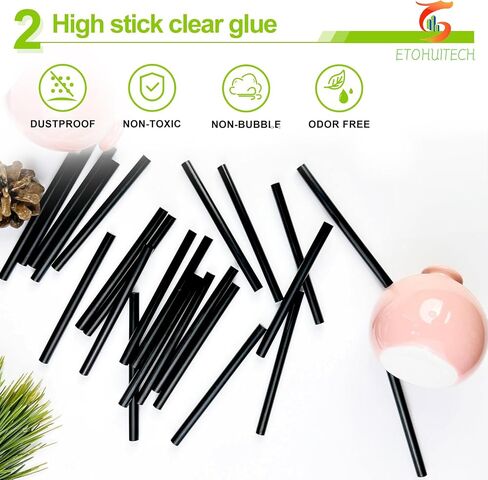 ETOHUITECH Transparent Glue Stick EVA Material Adhesive 30pack 0.27inch*8inch (50, Transparent Glue Stick) in Saudi Arabia