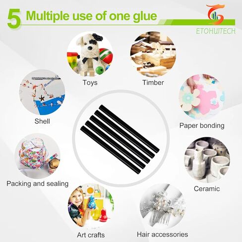 ETOHUITECH Transparent Glue Stick EVA Material Adhesive 30pack 0.27inch*8inch (50, Transparent Glue Stick) in Saudi Arabia