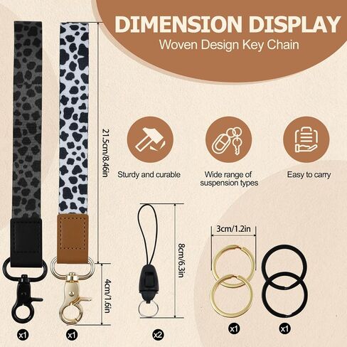 2 Pack Wrist Lanyard for Keys, Keychain Wristlet, Wrist Keychain, Wrist Lanyard for Wallets, ID Holders, and Phones in Kuwait