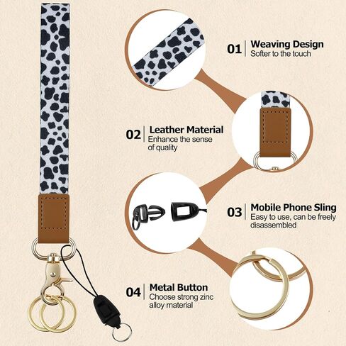 2 Pack Wrist Lanyard for Keys, Keychain Wristlet, Wrist Keychain, Wrist Lanyard for Wallets, ID Holders, and Phones in Kuwait